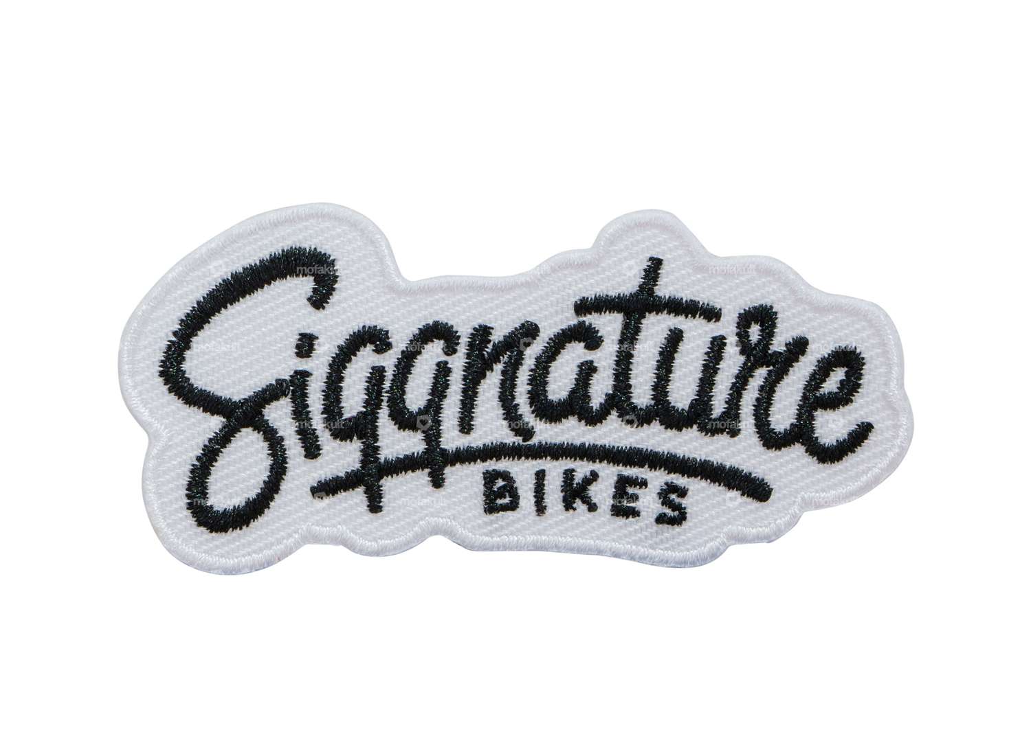Siggnature patch "Siggnature Bikes" 70 x 33 mm white Carousel Image 1