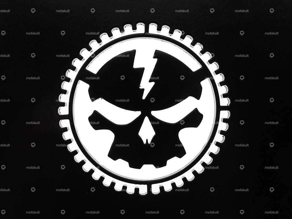 Sattel Skull blank schwarz Carousel Image 4