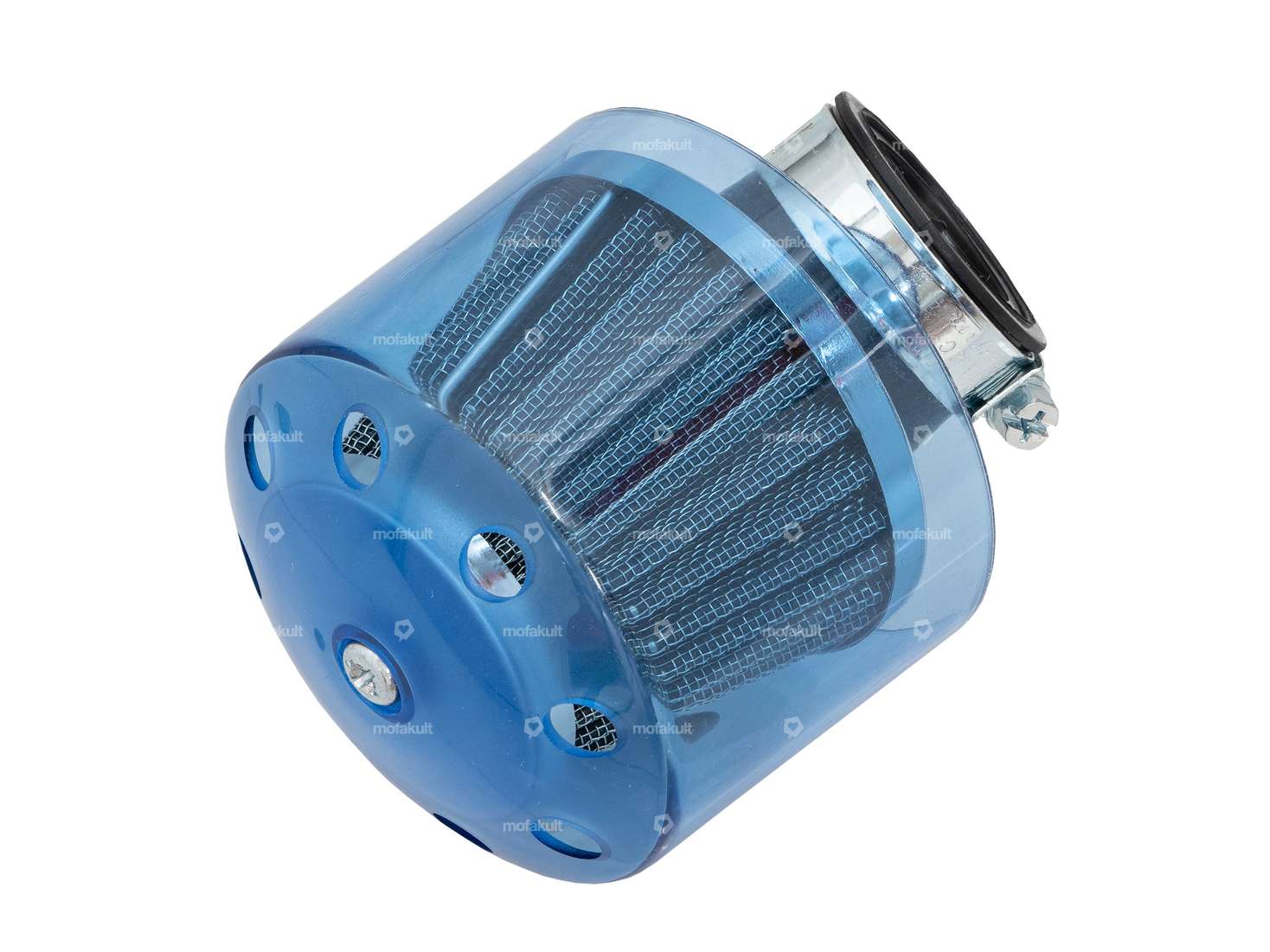 GPO air filter 45° grille with blue splash cap (Ø 35 mm) Carousel Image 2