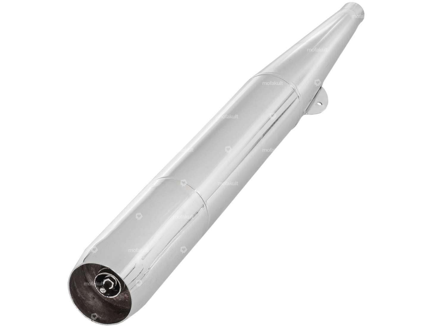 Auspuff Zigarre 28 mm Chrom | Puch Maxi S, N / X30 NS, NL Carousel Image 4