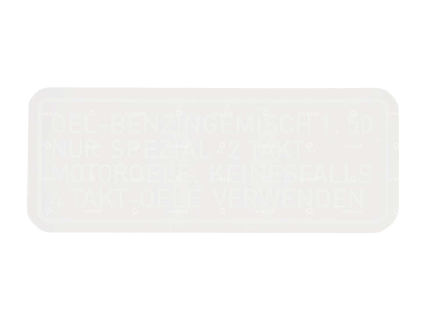 Sticker "OEL-BENZINGEMISCH 1:50" 63 x 25 white | Puch Carousel Image 1