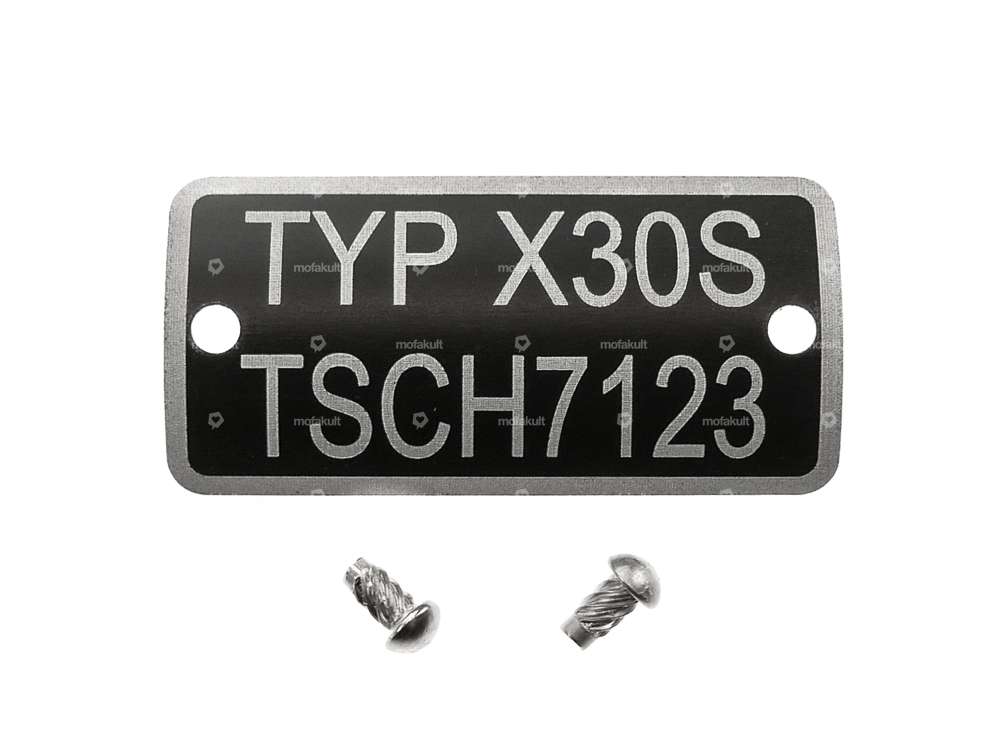 swiing® revival Typenschild TYP X30S TSCH 7123 | Puch Velux Carousel Image 1