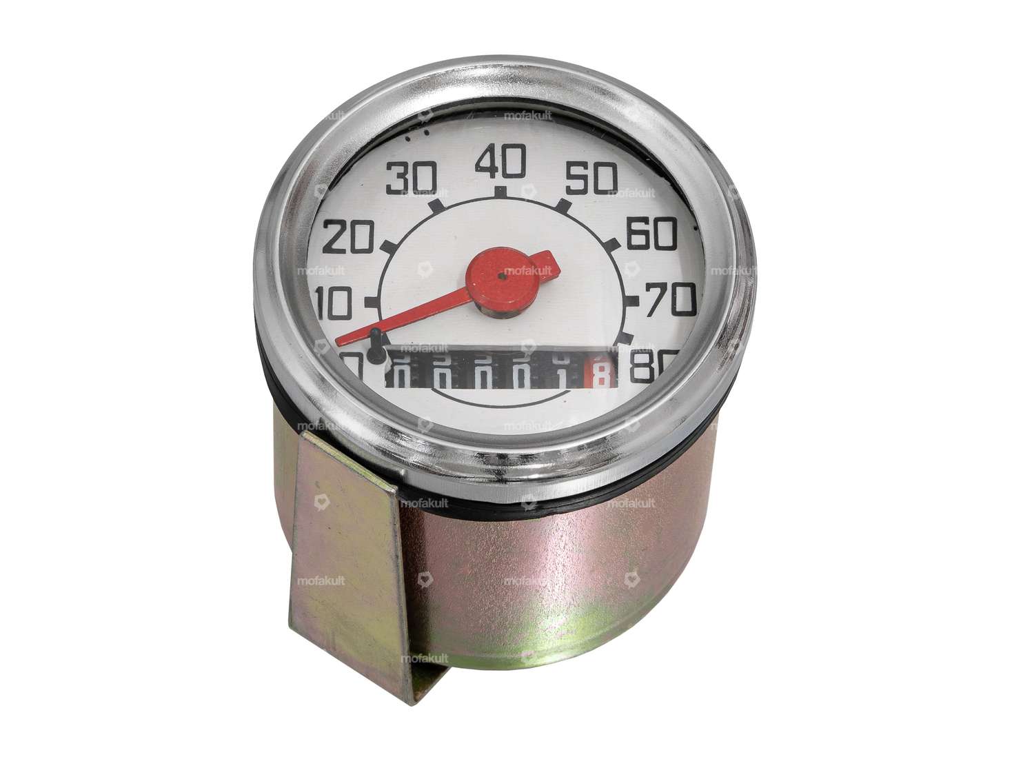 Tacho 80 km/h Ø 48 mm Veglia-Nachbau | Piaggio Ciao, SI, Bravo, Boxer Carousel Image 1