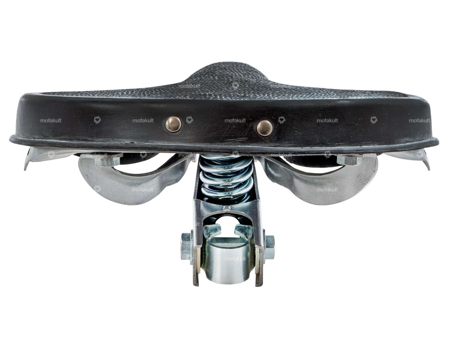 Sattel «Oldtimer» Federbank Gummi schwarz Carousel Image 3