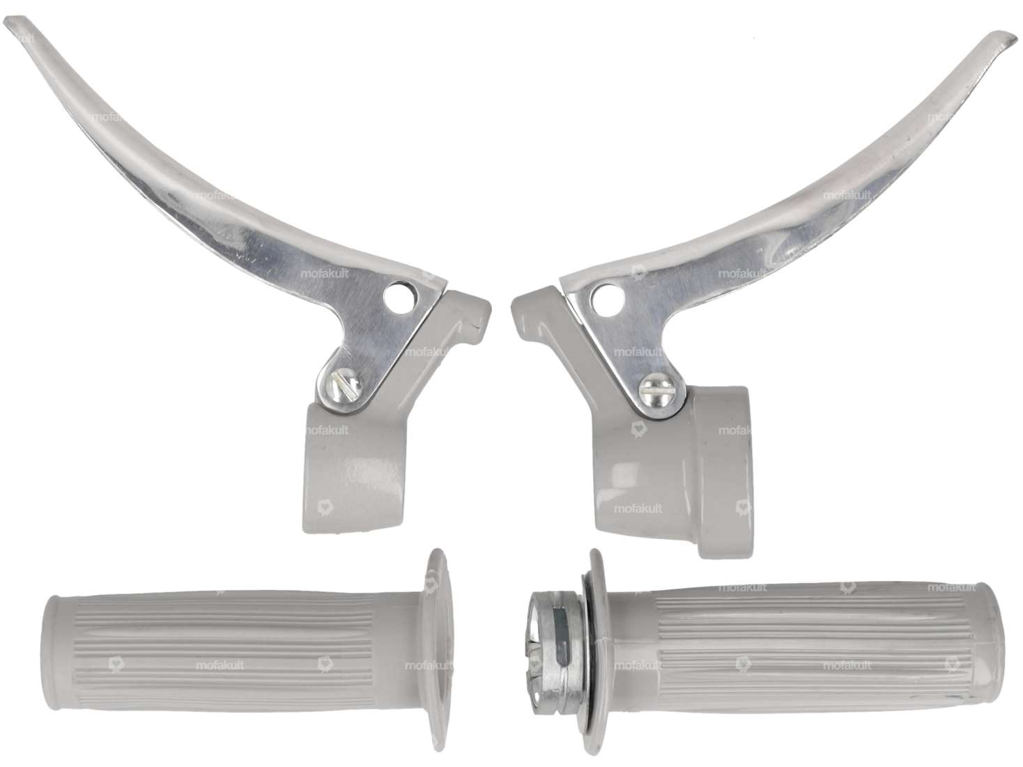 Handle set automatic pointed gray Carousel Image 1