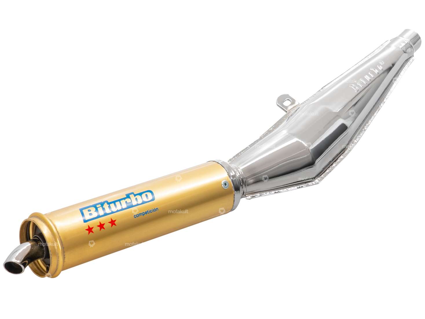 Biturbo Endtopf 28 mm Chrom / gold Carousel Image 4