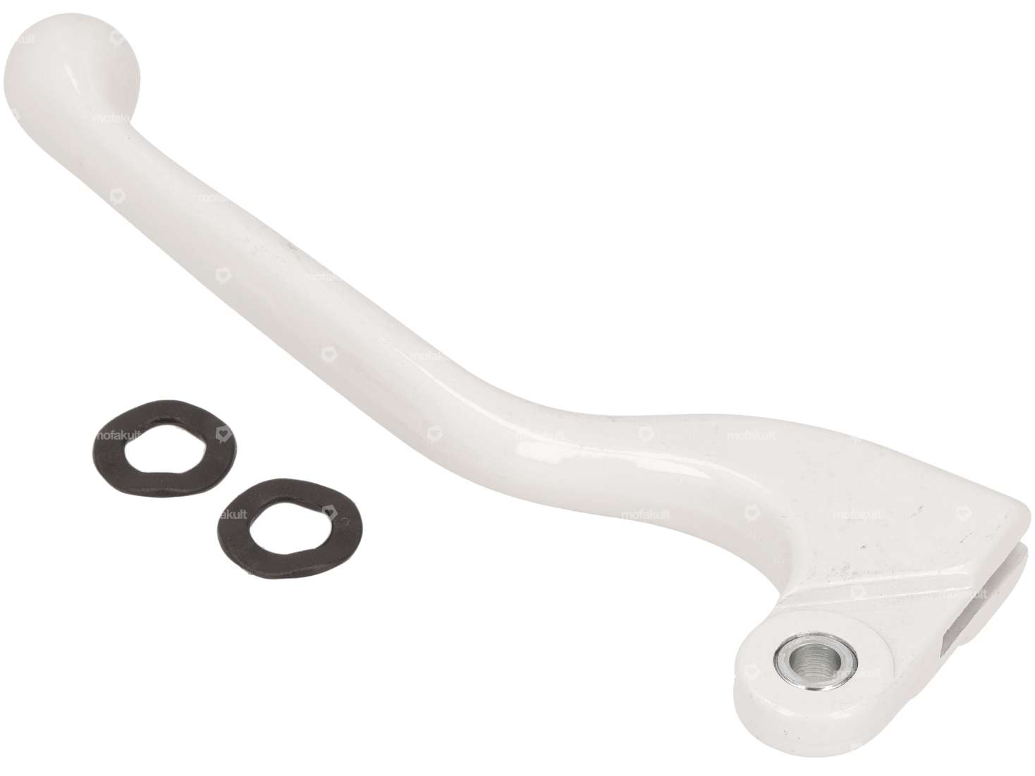 Domino brake lever left short aluminum white NOS Carousel Image 2