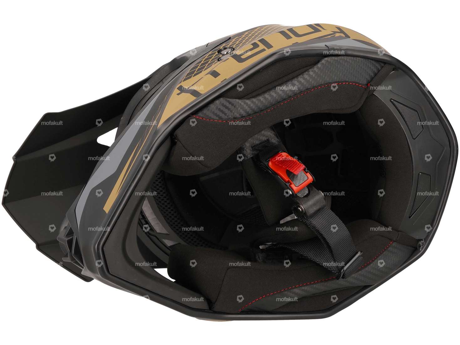 Cross-Helm «Trendy» schwarz-grau-gold matt (S-L) Carousel Image 4