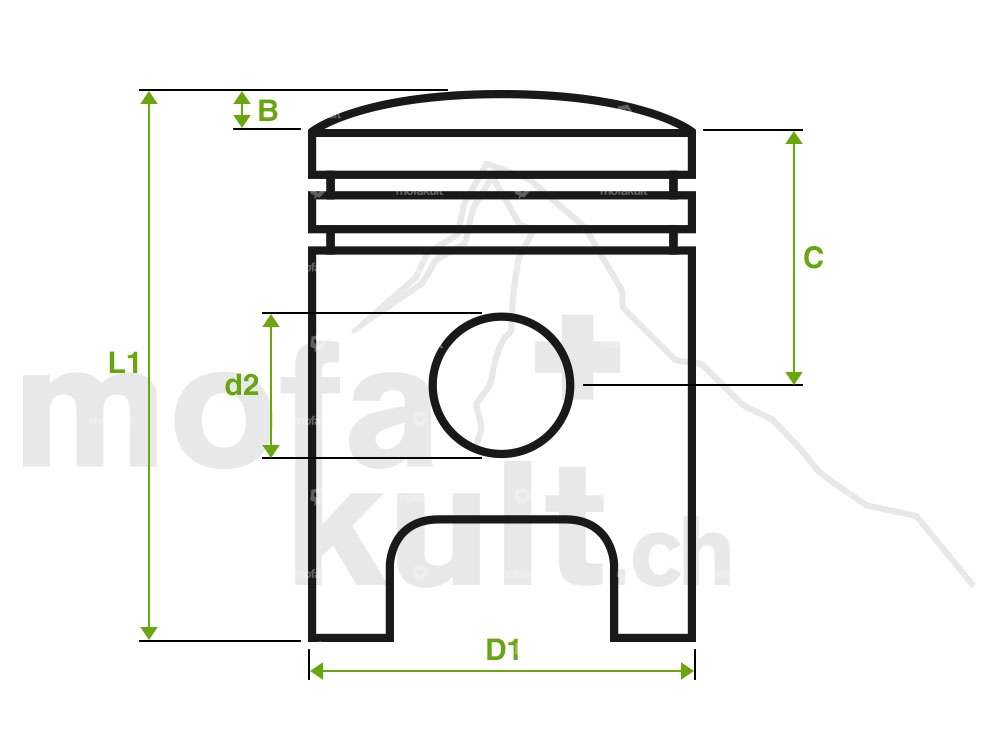Meteor Kolben 37.98 mm Typ B | Sachs 504 Carousel Image 2
