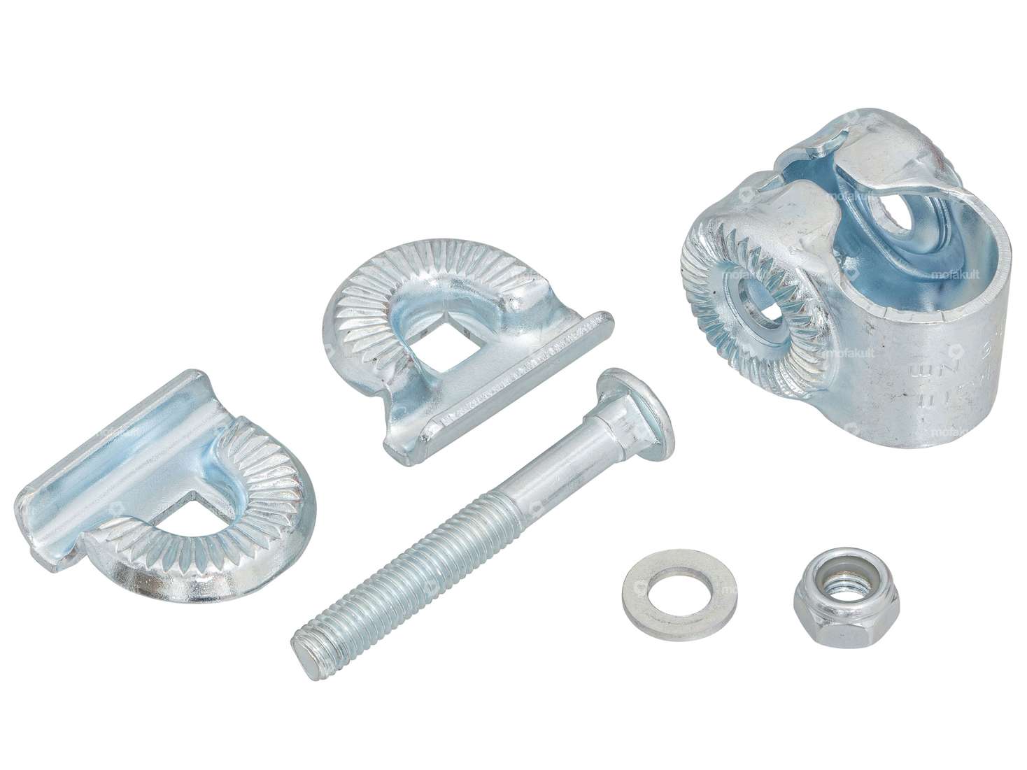 Galvanized saddle clamp (for round guide rails) Carousel Image 2