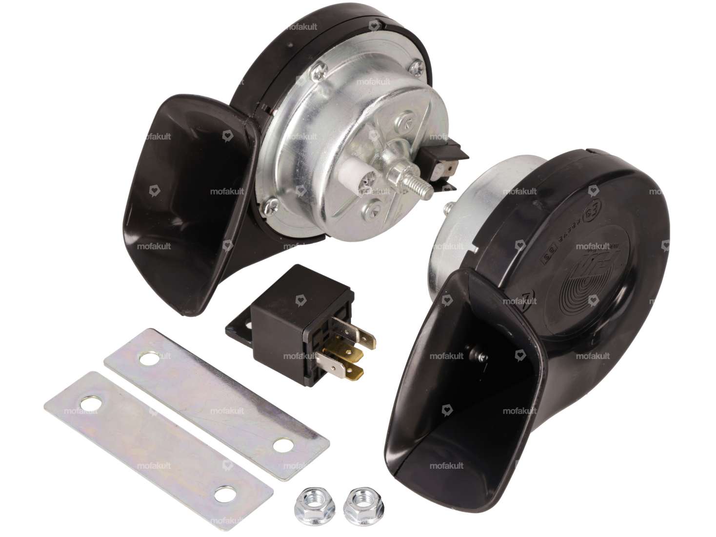 FISA 12V fanfare 2 sound horn Carousel Image 1