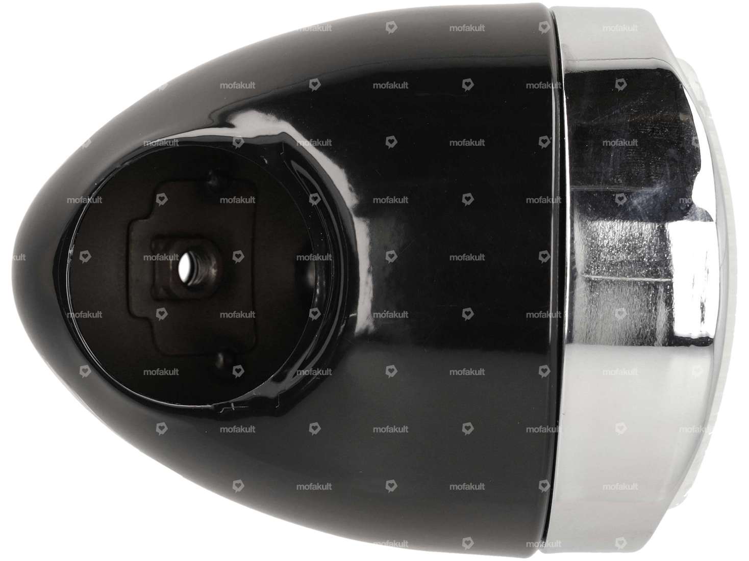 Eierlampe Ø 103 mm (mittige Befestigung) schwarz / Chrom Carousel Image 3