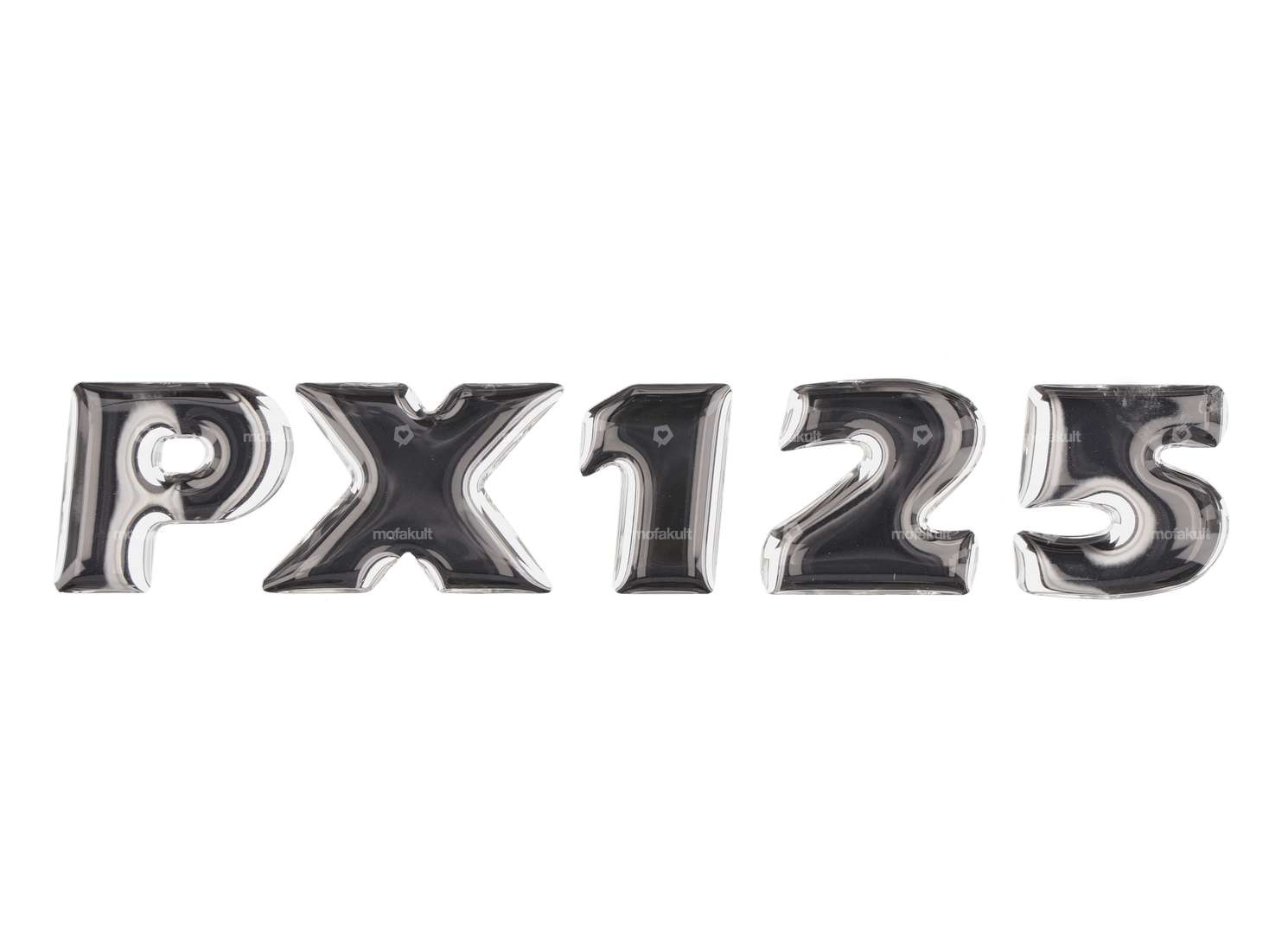 RMS sticker side cover left "PX125" 3D silicone | Vespa PX125 Carousel Image 1