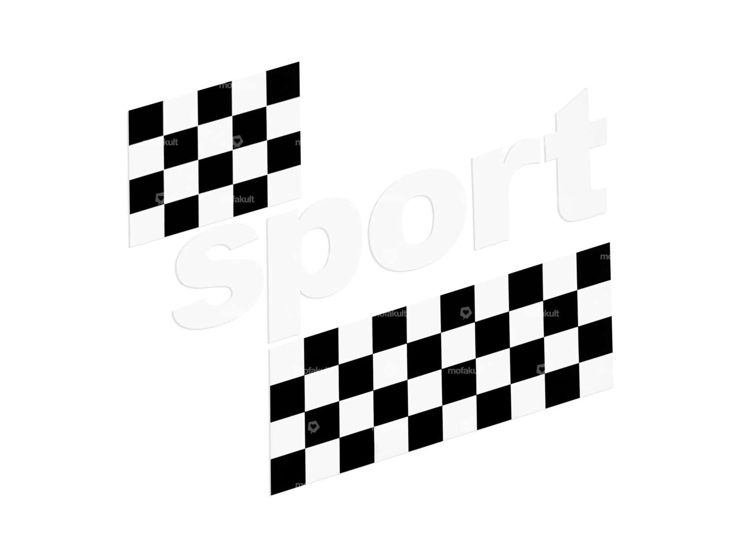 Aufkleber Tank «sport» weiss 97 x 87 Folienplot | Puch X30 NS Carousel Image 1