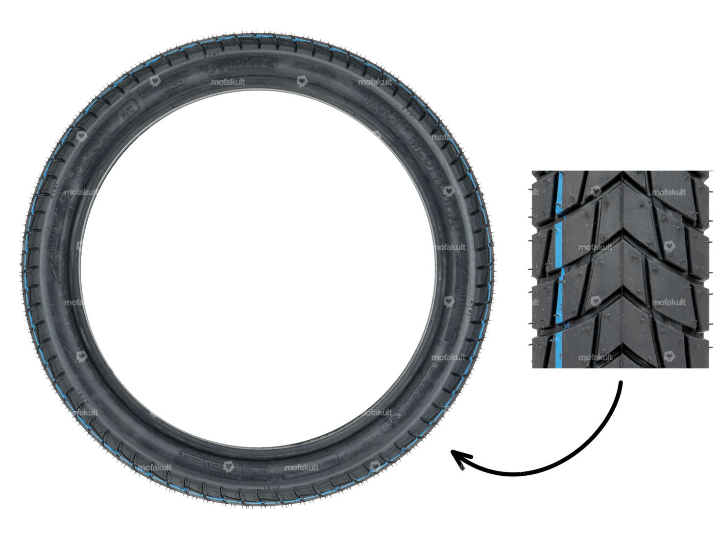 Mitas 2.75 x 17" MC51 Allround (M+S) tires Carousel Image 1