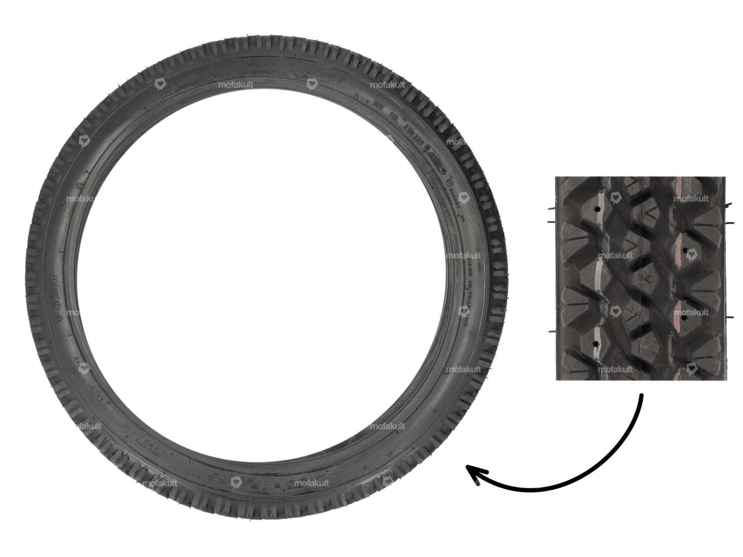 VeeRubber 2.50 x 17" Reifen VRM325 (V325) Winterreifen Carousel Image 1