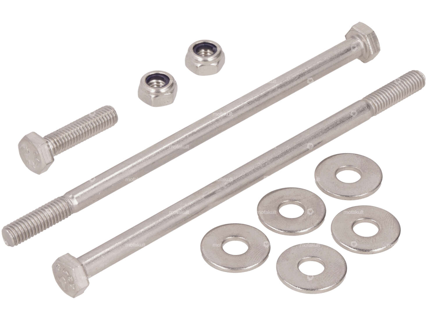 swiing® revival Schrauben-Set Motorbefestigung Inox | Piaggio Ciao, SI, Bravo, Boxer Carousel Image 1