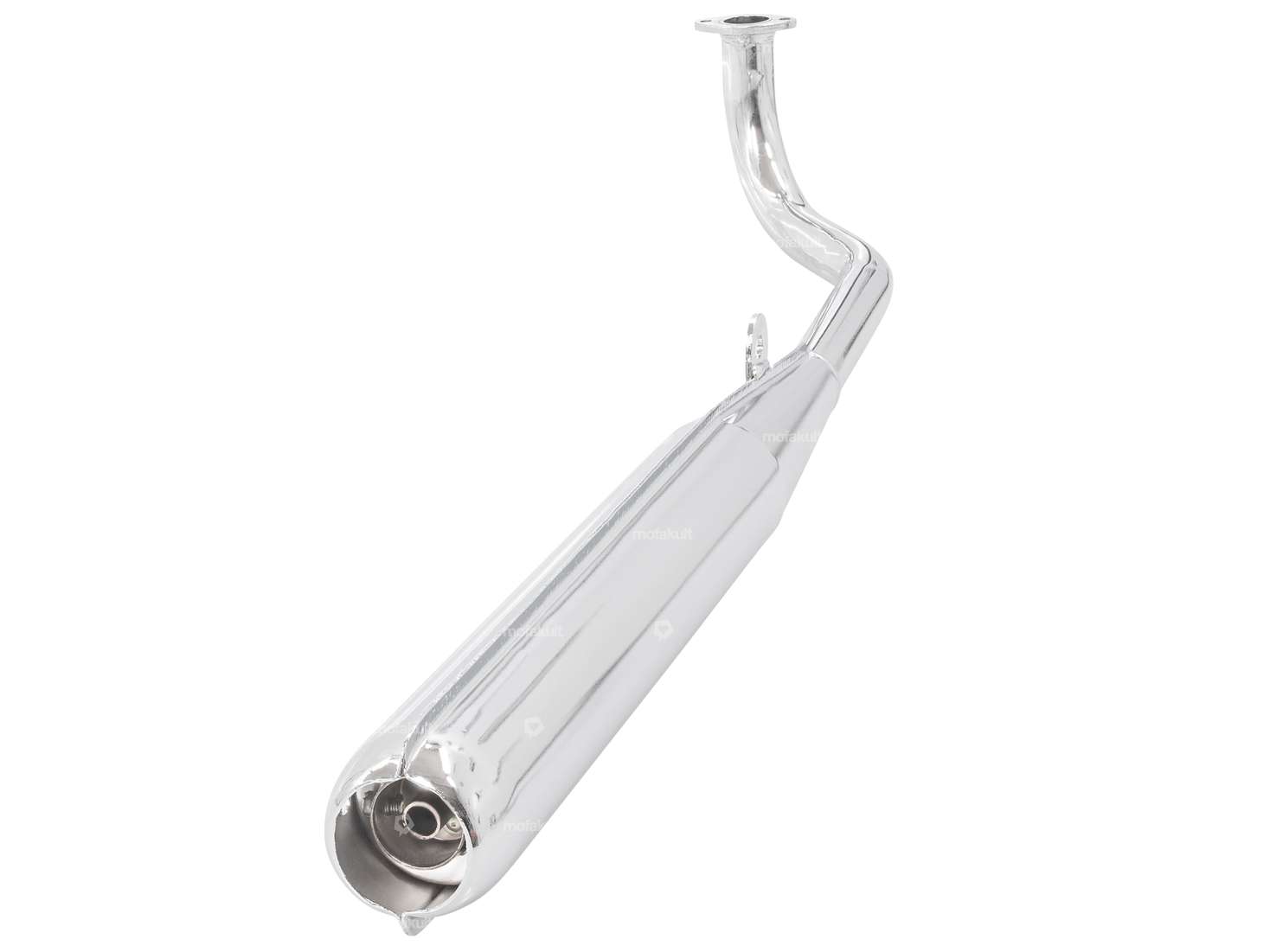 TECNO exhaust 28 mm straight outlet chrome | Tomos Carousel Image 3