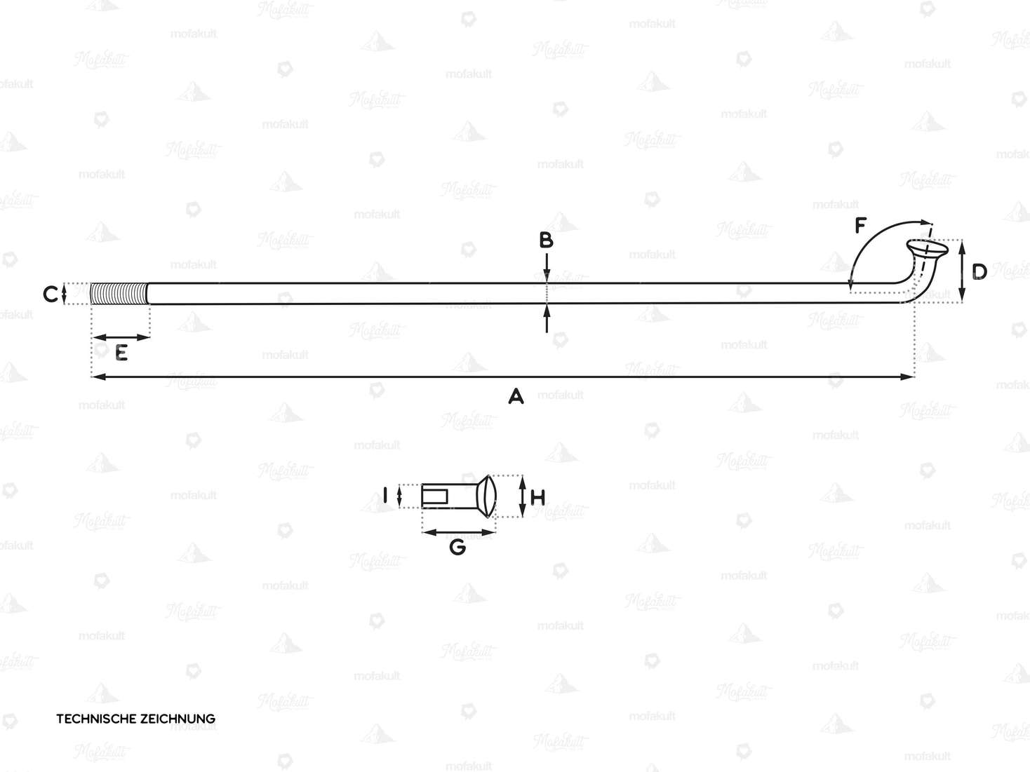WWS 17" Speichen-Set inkl. Nippel (2.6 x 189 mm) Inox Carousel Image 3