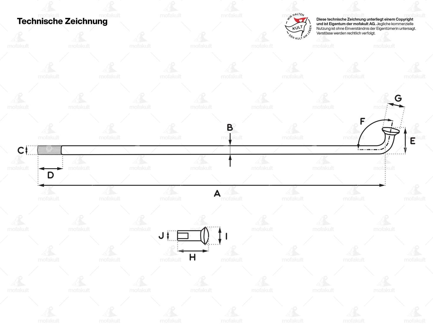 GPO 19" Speichen-Set inkl. Nippel (2.9 x 212 mm) Inox Carousel Image 2
