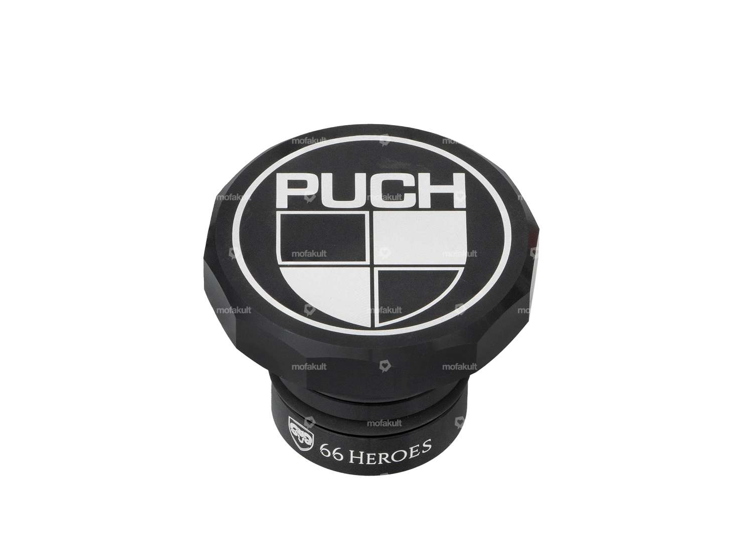 66HEROES Tankdeckel eckig «Puch» schwarz | Puch Carousel Image 1