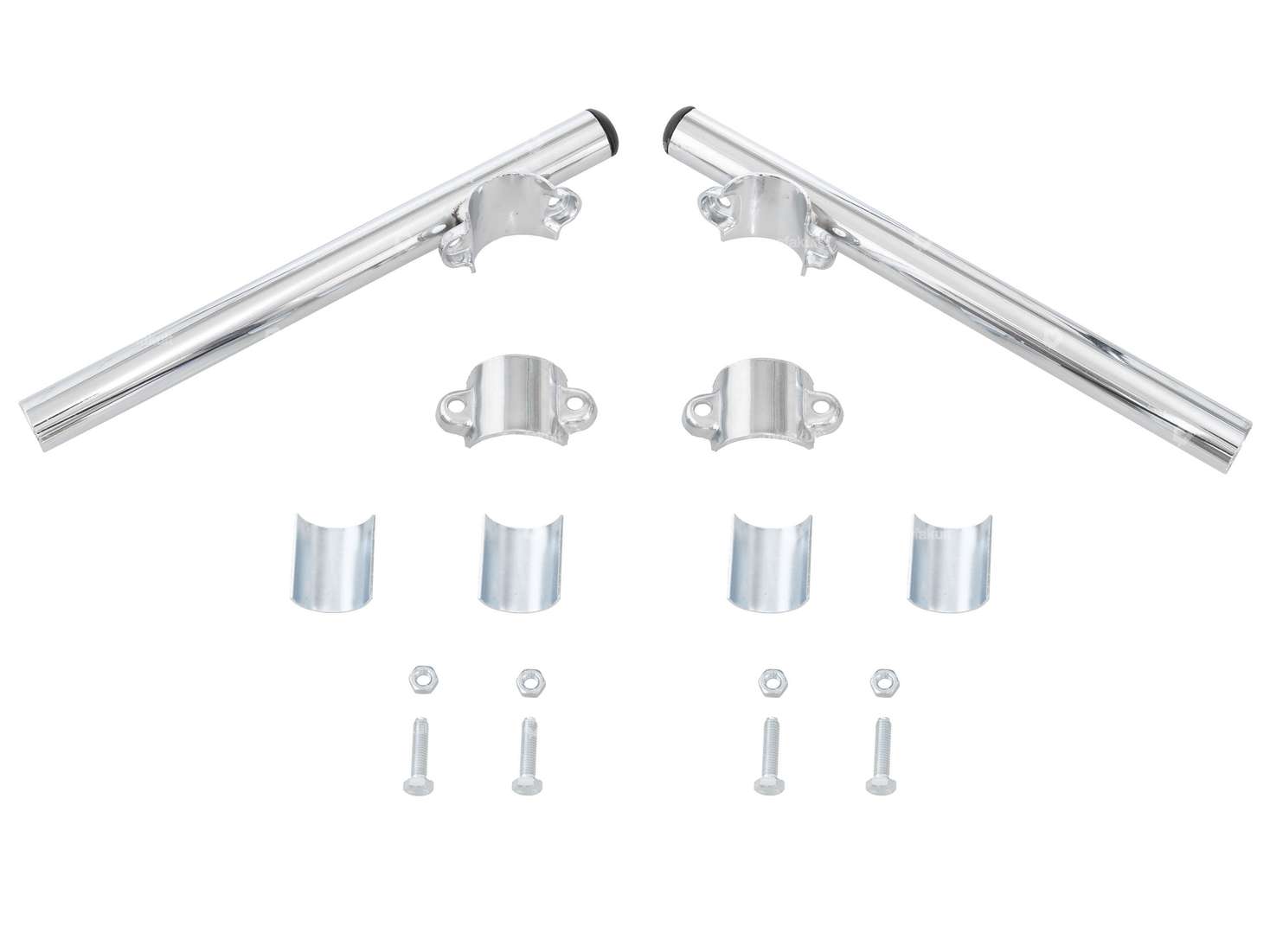 Stub handlebar 25 cm chrome (32 - 35 mm fork leg) Carousel Image 1