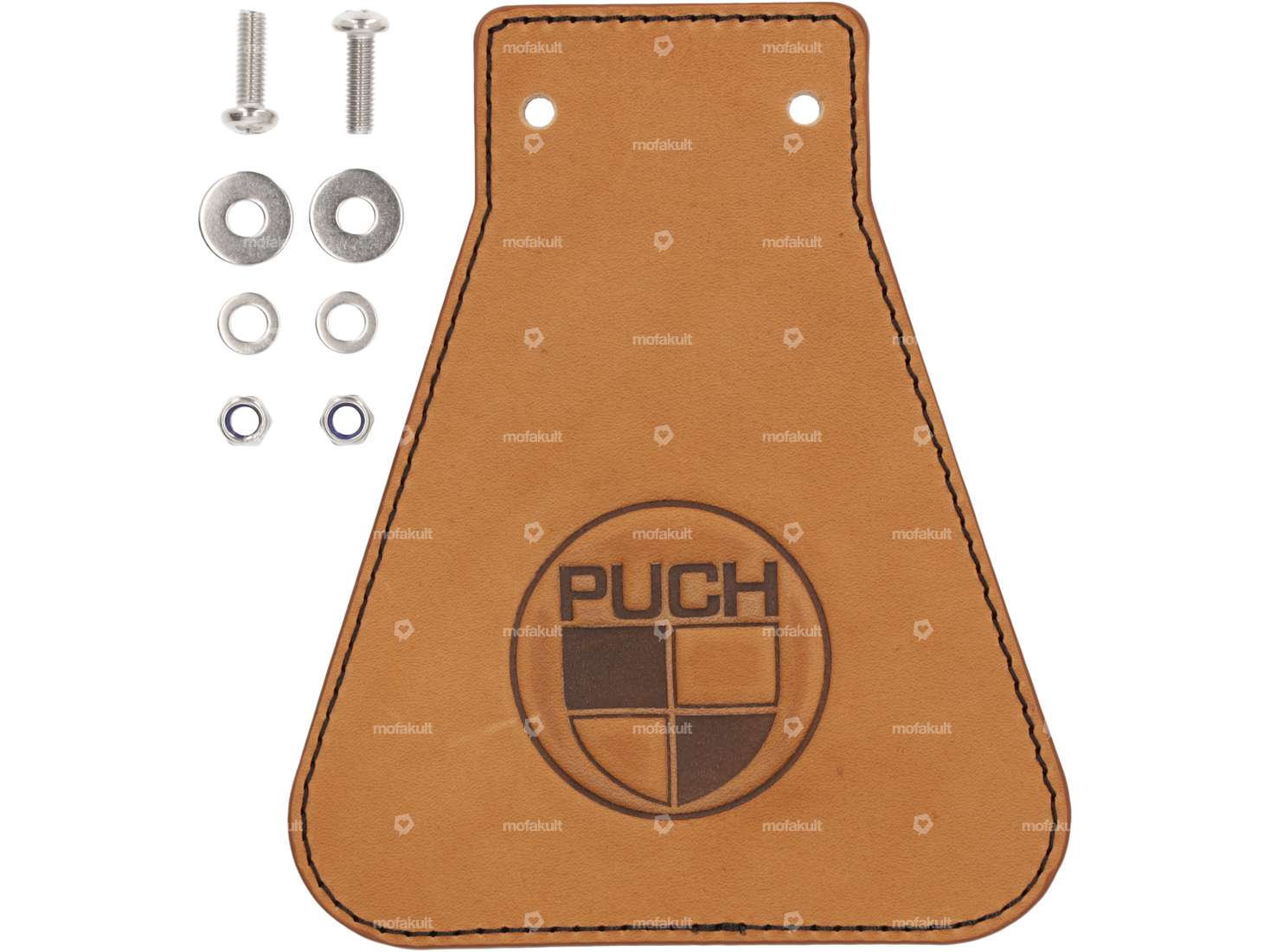 66HEROES Splash guard "Puch round" narrow leather Carousel Image 1