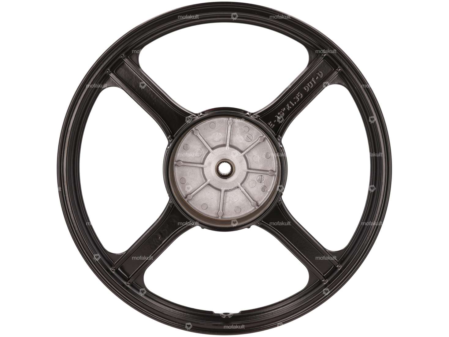 Wheel set 16" cast black (4 spokes) reproduction | Piaggio Bravo Carousel Image 3