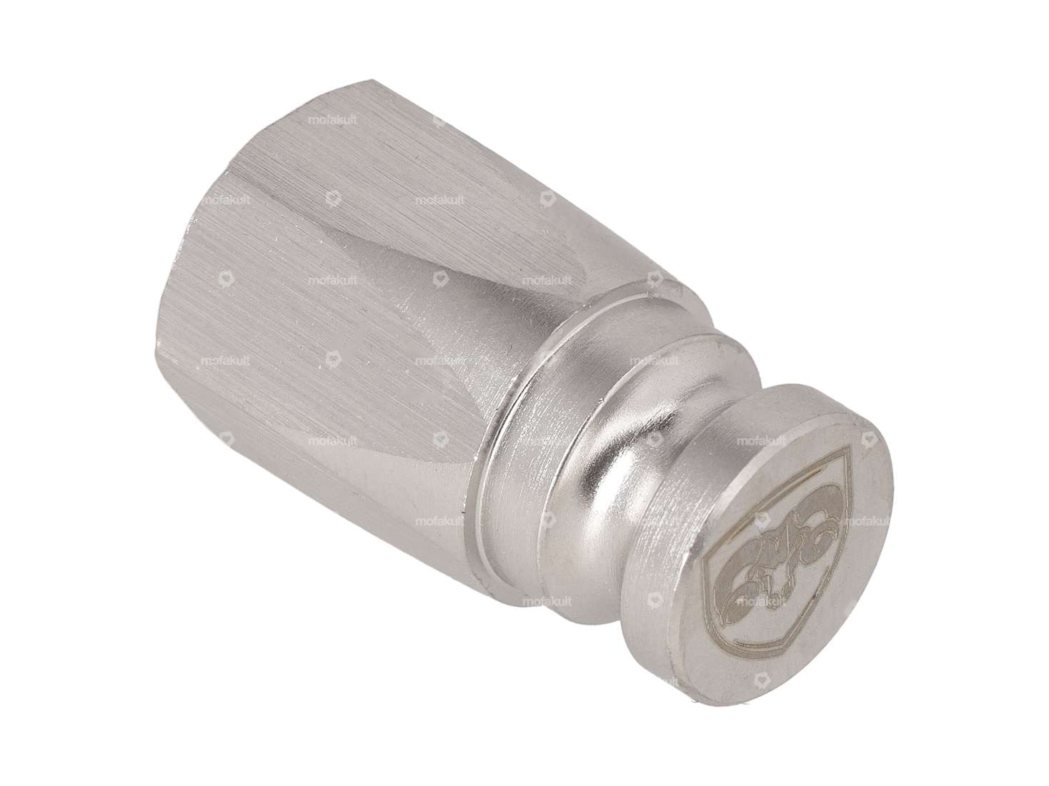 66HEROES Aufnahmezapfen M11x1 Radachse Nummernschildhalter seitlich Inox Carousel Image 2