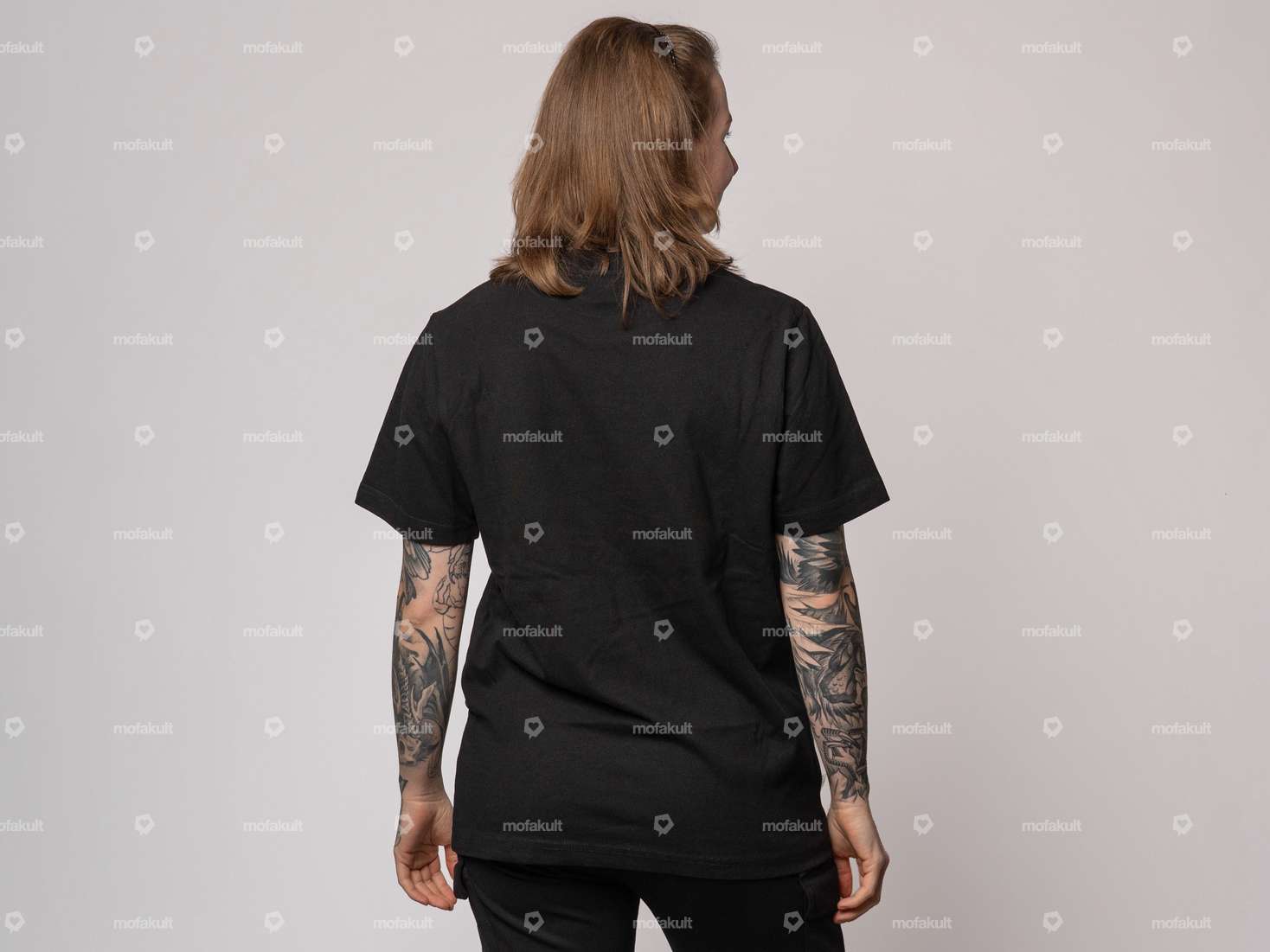 mk-Merch T-Shirt «Herz» UNISEX schwarz Carousel Image 2