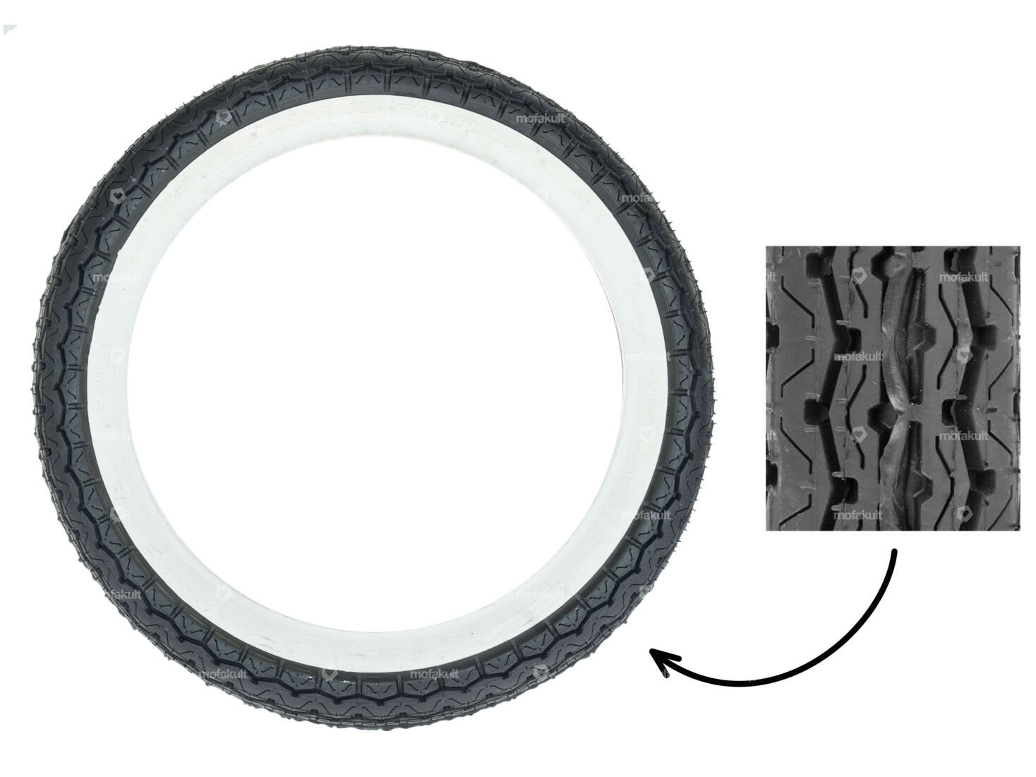 Fortune 2.75 x 17" Reifen F911 Weisswand Carousel Image 1