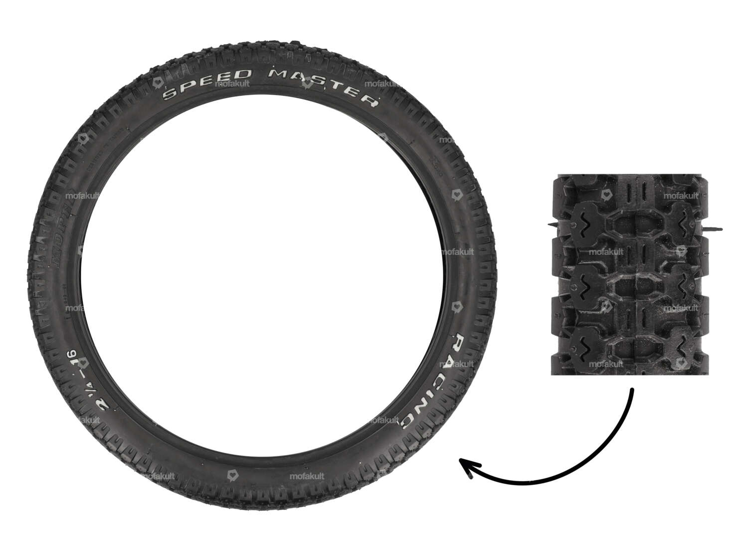 Speed Master 2.25 x 16" Reifen «Racing» M-849-01 Allround Carousel Image 1