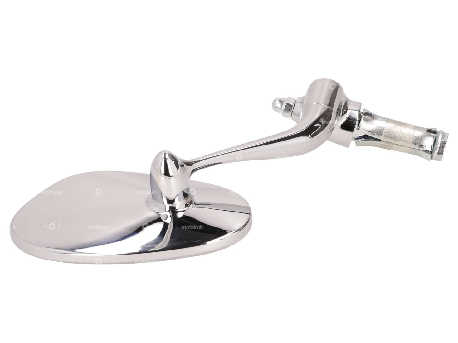 Bumm Spiegel oval links kurz Steckvariante Chrom Carousel Image 2