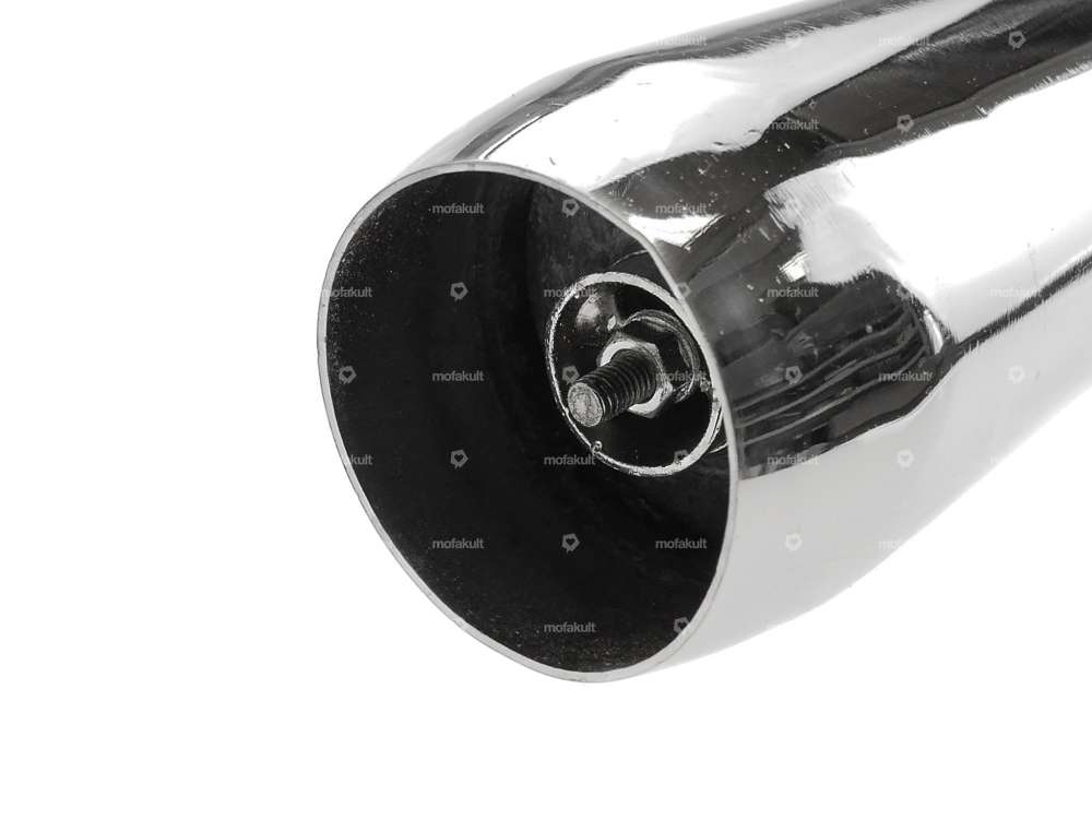 Rear silencer cigar Ø 32 / 70 mm chrome Carousel Image 4