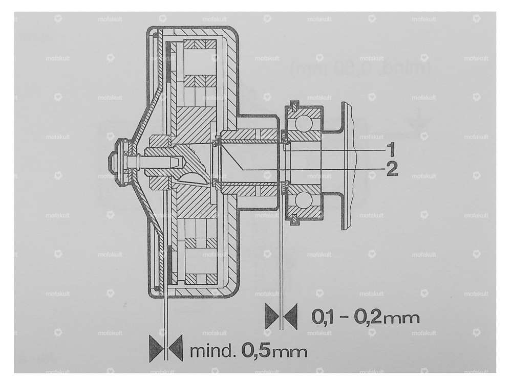 Kupplungskorb 21 Zähne Nadellager erleichtert | Puch E50 Carousel Image 3