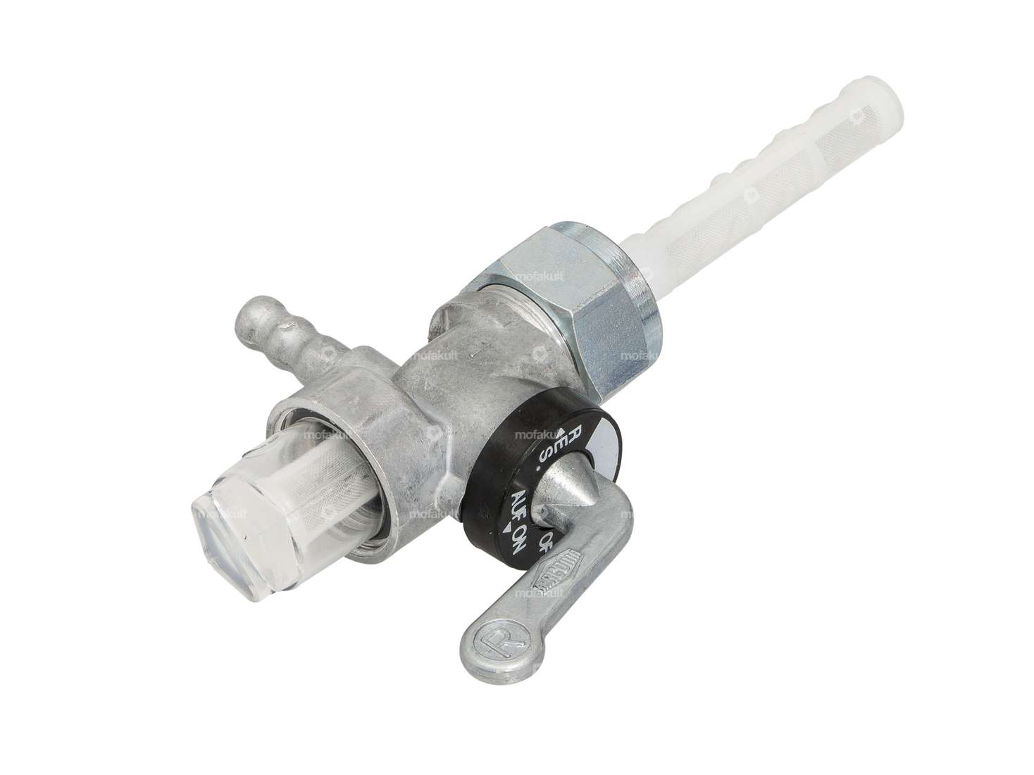 Karcoma Benzinhahn M16x1 Vollguss 90° nach hinten mit Filterkammer Carousel Image 2