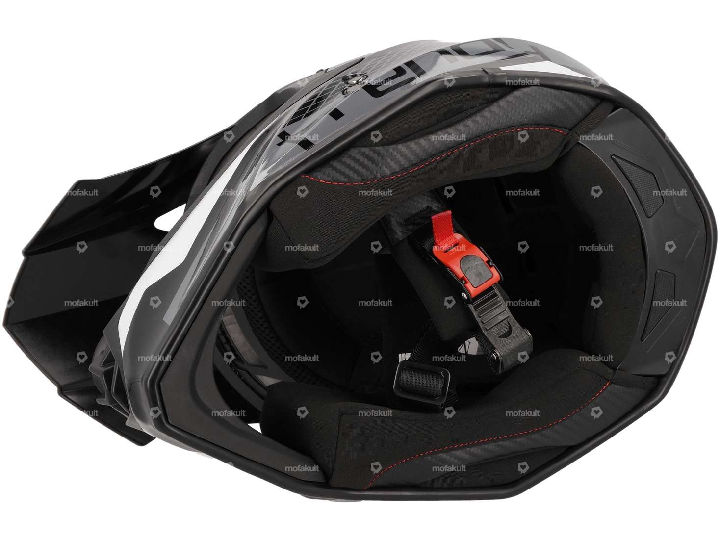 Cross-Helm «Trendy» schwarz-grau-weiss glanz (S-L) Carousel Image 4