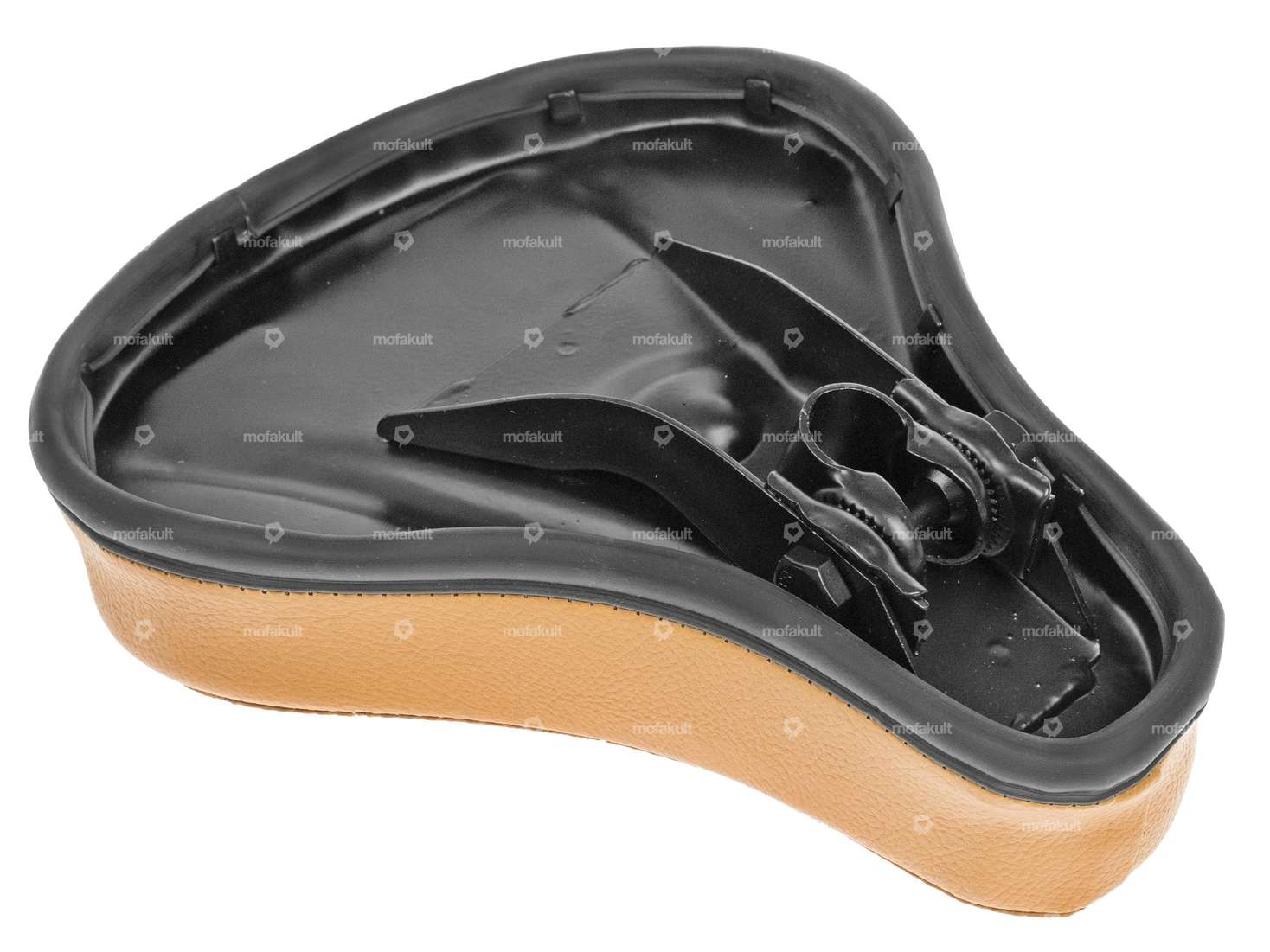 Sattel «PUCH» Schriftzug extra flach beige Carousel Image 4