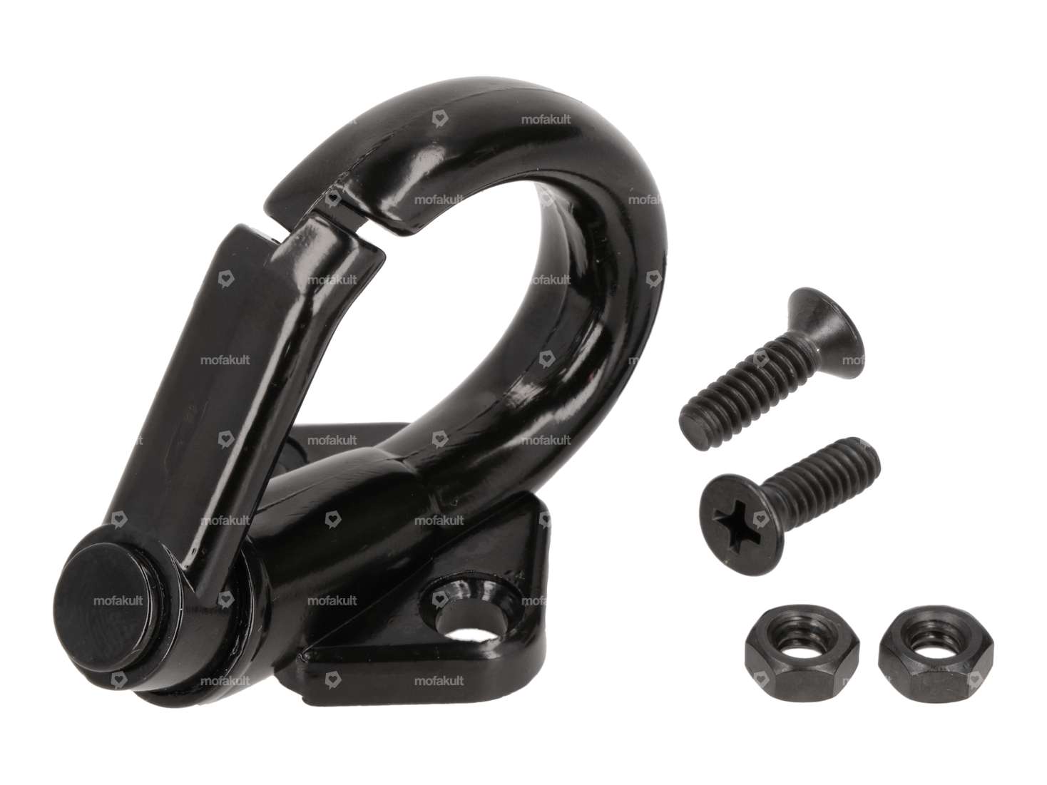 Gepäckhaken / Helmhaken Alu schwarz | Vespa Carousel Image 1