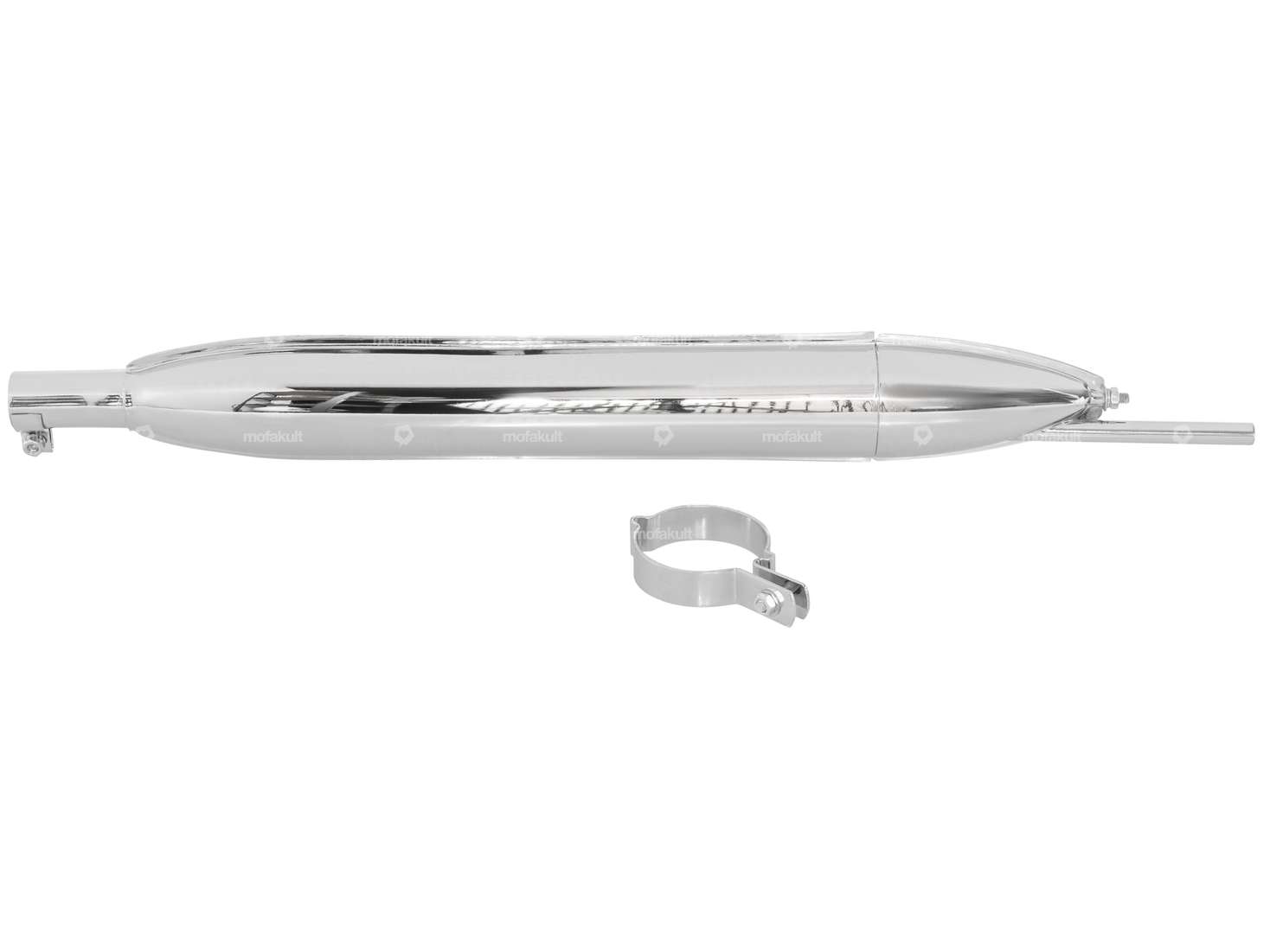 Rear Muffler Ø 27 / 60 mm Chrome Exhaust | ILO Carousel Image 1