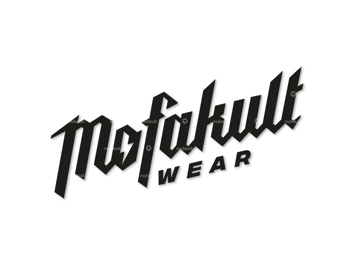 Sticker "Mofakultwear" black 120 x 63 mm foil plot Carousel Image 1