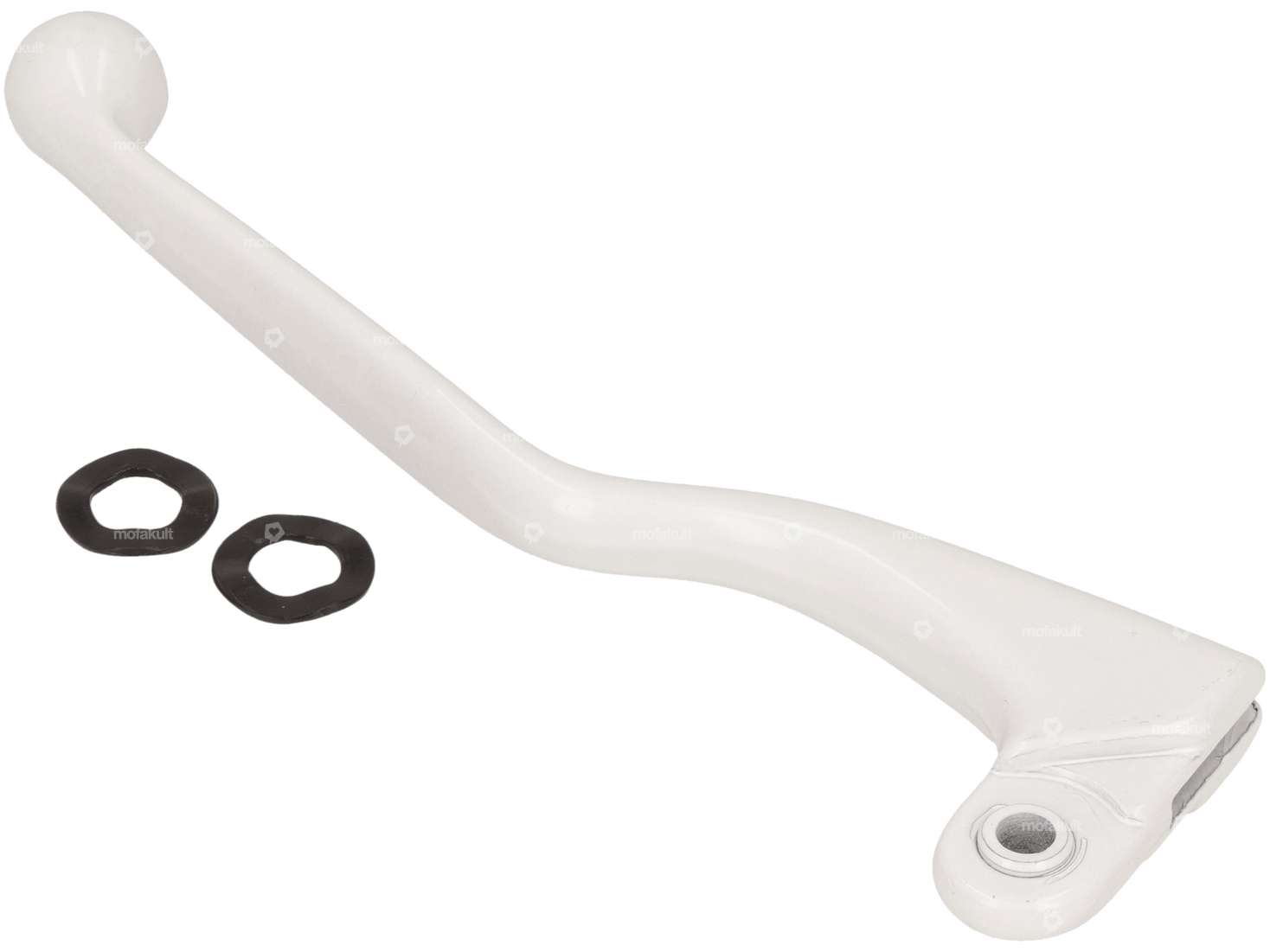 Domino brake lever left long aluminum white NOS Carousel Image 2