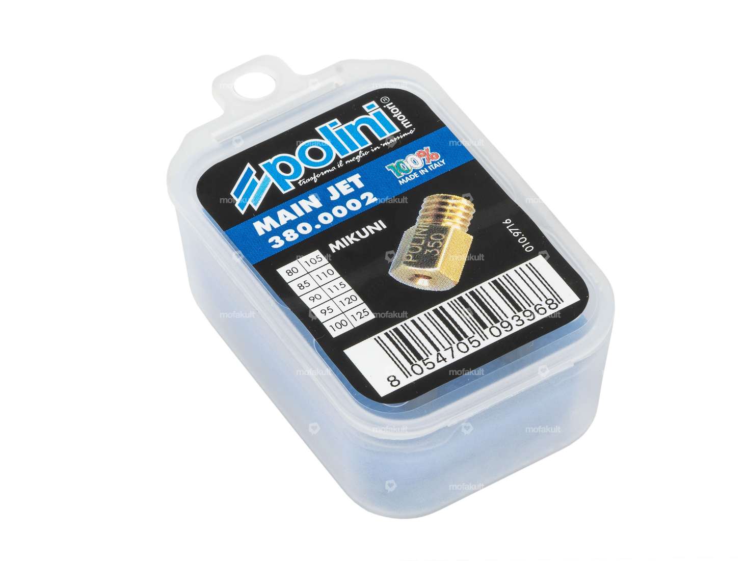 Polini Düsen-Set Hauptdüsen (80 - 125) kurze Ausf. CP, Keihin, Koso, PWK Carousel Image 3