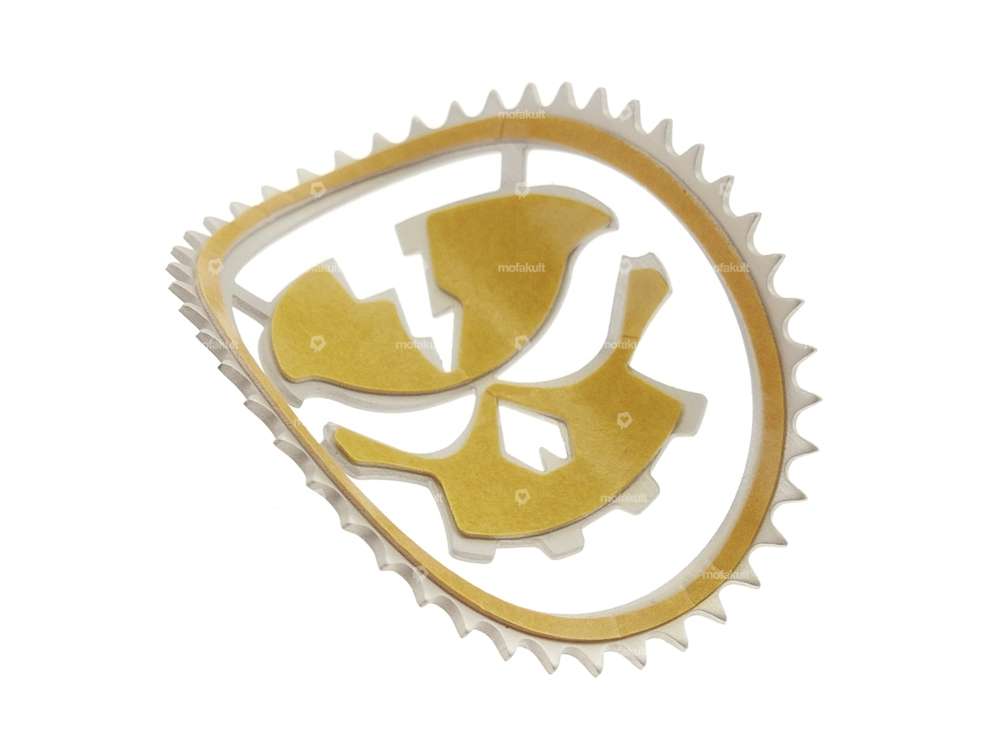 Steering head plate (adhesive) Skull head aluminum blank Carousel Image 3