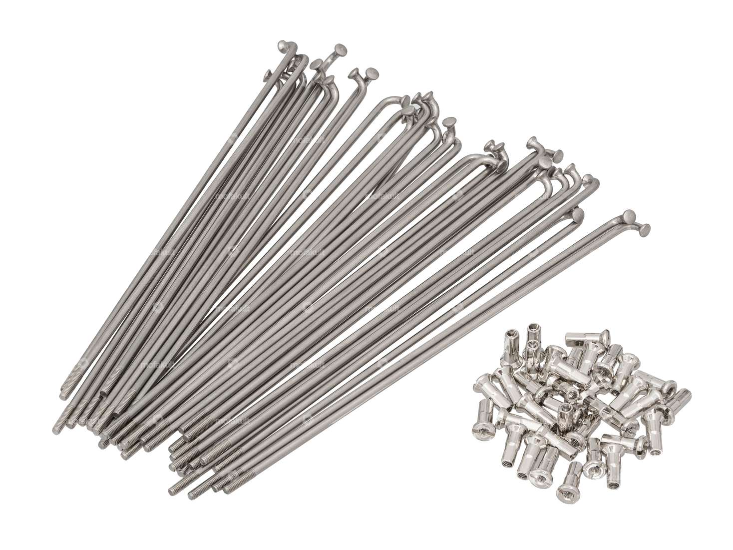 GPO Speichen-Set inkl. Nippel (2.9 x 178 mm) Vorderrad Inox | Piaggio Ciao, Bravo, Boxer Carousel Image 1