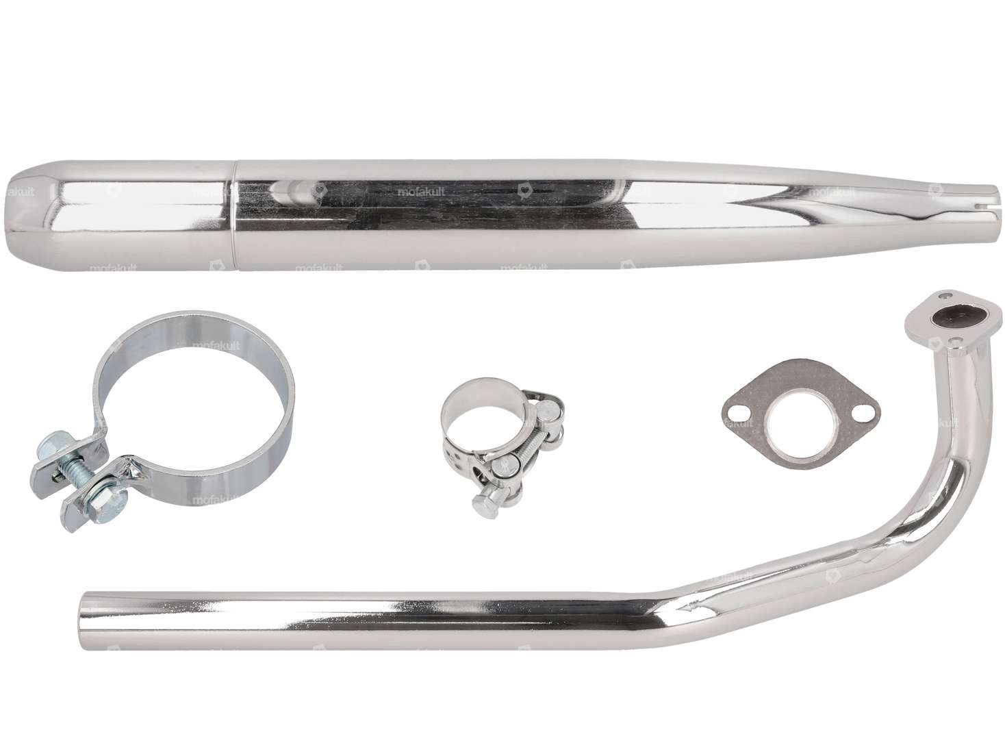 Exhaust set cigar Ø 28 / 60 mm chrome | Sachs 503 AB, AC Carousel Image 1