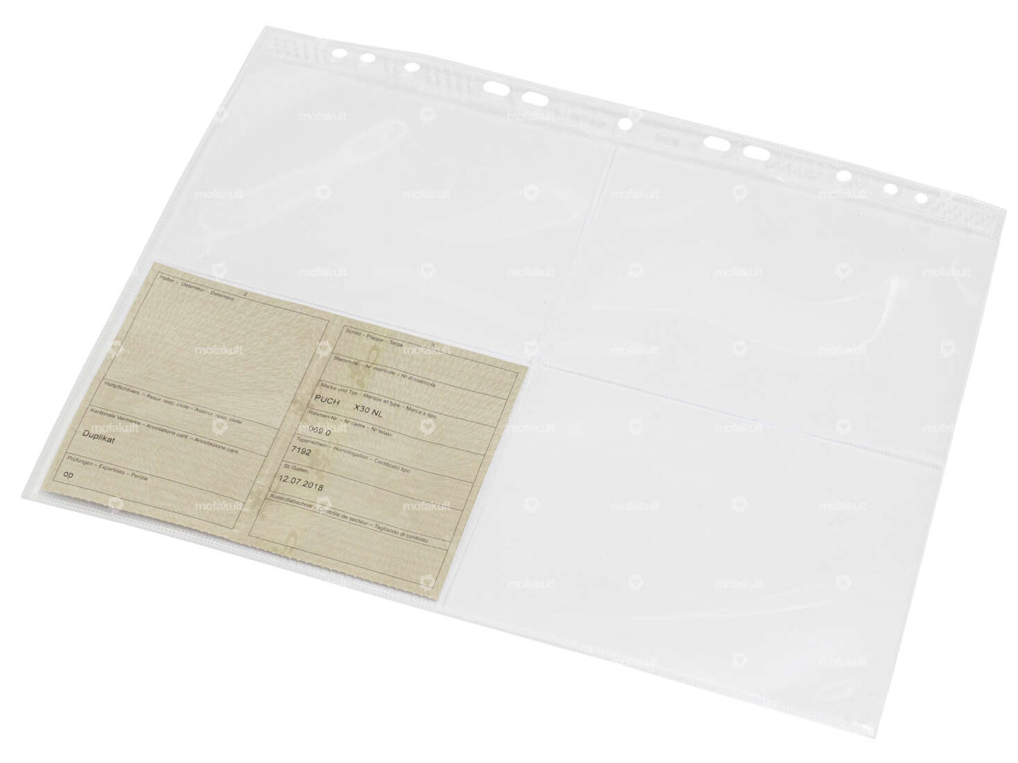 Sammelhülle Fahrzeugausweis A4 (222 x 310 mm) Carousel Image 1