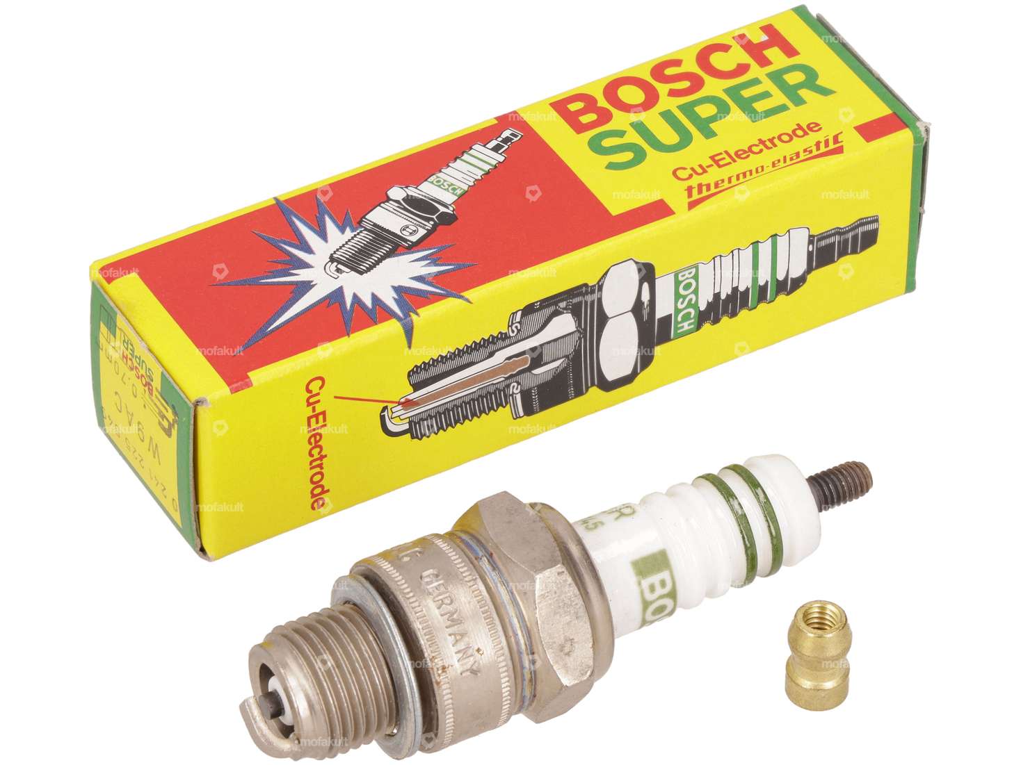 Bosch W9AC spark plug short thread copper electrode NOS Carousel Image 1