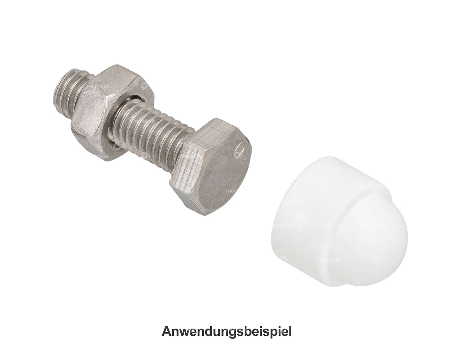 Cover cap external hexagon M10 white Carousel Image 3