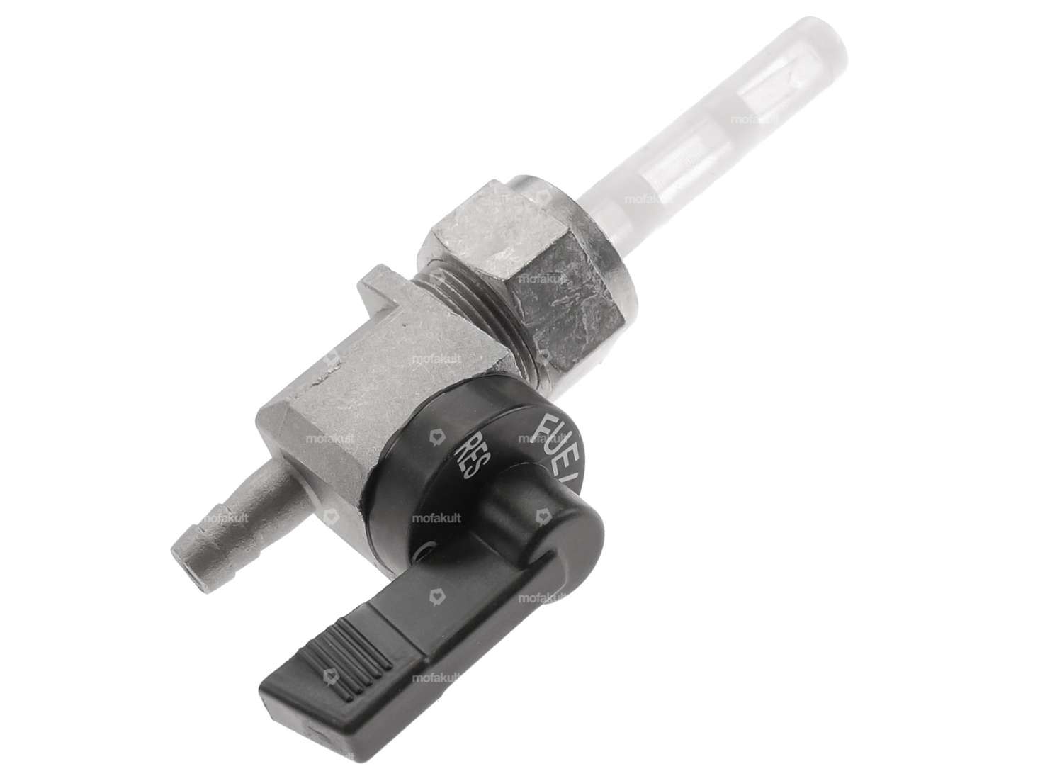 OMG Benzinhahn senkrecht M16x1 beschriftet (mit Überwurfmutter) nach unten abgehend Carousel Image 3